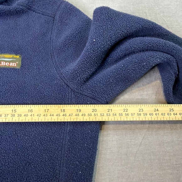 Women's L.L. Bean Mountain Long Sleeve Full Zip Fleece Jacket Navy Medium Hiking - Picture 9 of 12